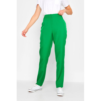 LTS Tall Bright Green Stretch Scuba Slim Leg Trousers