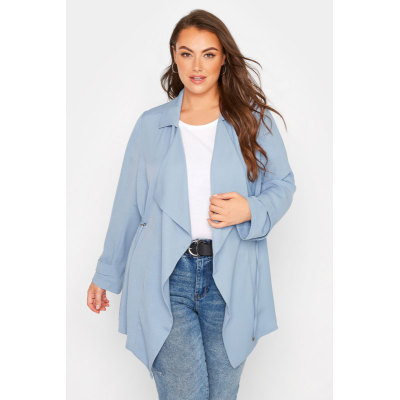 YOURS Curve Blue Waterfall Jacket