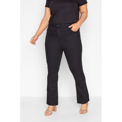 YOURS Curve Black Bootcut Fit ISLA Stretch Jeans