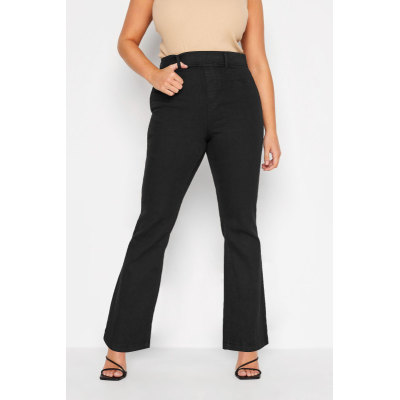 YOURS Curve Black Stretch Pull-On HANNAH Bootcut Jeggings