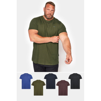 BadRhino Big & Tall 5 Pack Black & Blue Core T-Shirts