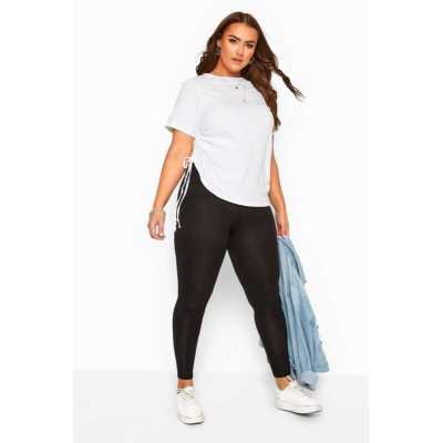 YOURS Curve Black TUMMY CONTROL Soft Touch Stretch Leggings