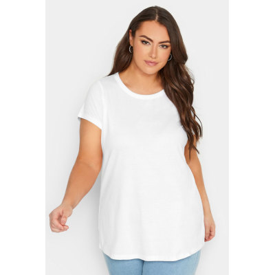 YOURS Curve White Essential T-Shirt