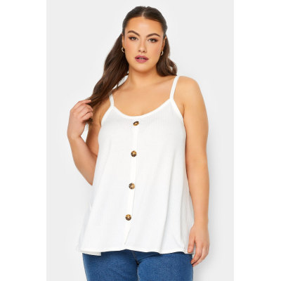 LIMITED COLLECTION White Button Down Cami Top