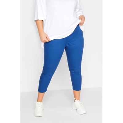 YOURS Curve Cobalt Blue Cropped Stretch GRACE Jeggings