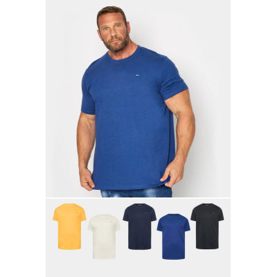 BadRhino Big & Tall 5 Pack Blue & Black Core T-Shirts