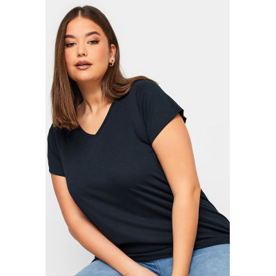 YOURS Curve Navy Blue Essential T-Shirt