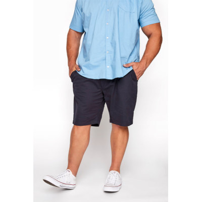 BadRhino Big & Tall Navy Blue Stretch Chino Shorts