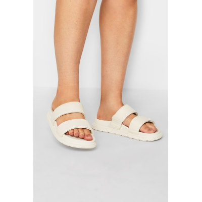 LIMITED COLLECTION White Two Strap Sandals In Extra Wide EEE Fit