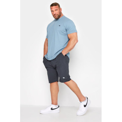 D555 Big & Tall Navy Blue Top & Shorts Loungewear Set