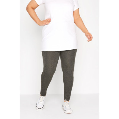 YOURS Curve Grey Soft Touch Stretch Leggings