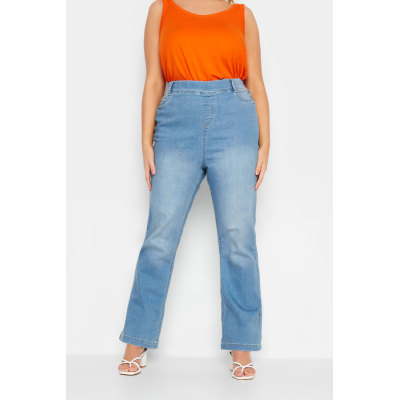 YOURS Curve Light Blue Bootcut Jeggings