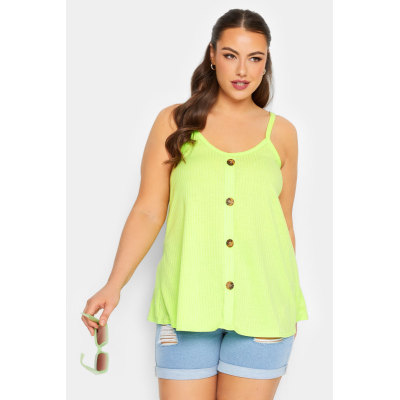 LIMITED COLLECTION Lime Green Button Down Cami Top