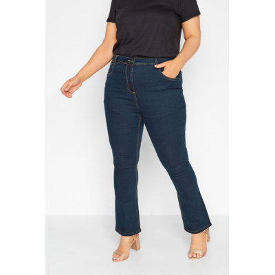 YOURS Curve Indigo Blue Bootcut Fit ISLA Stretch Jeans